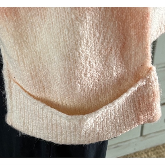 Anthropologie V-Neck Tie Dye Cream Pink Pullover Sweater S - Picture 12 of 14